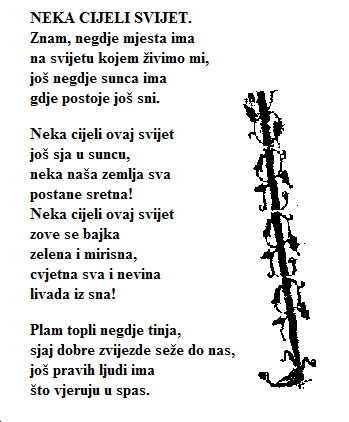 Tekst pjesme: Neka cijeli svijet