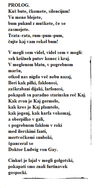 Tekst pjesme: Prolog