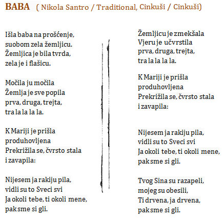 Tekst pjesme: Baba