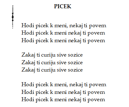 Tekst pjesme: Picek