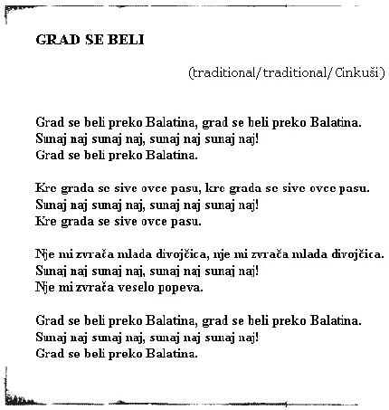 Tekst pjesme: Grad se beli