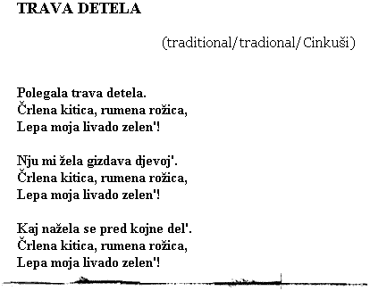 Tekst pjesme: Trava detela